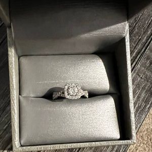 Engagement Ring Vera Wang Love Collection 1 CT. T.W. Diamond in 14K White Gold